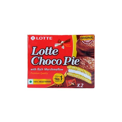 Lotte Choco Pie With Rich Marshmallow 56g 2 Pcs X 28g Each Azha