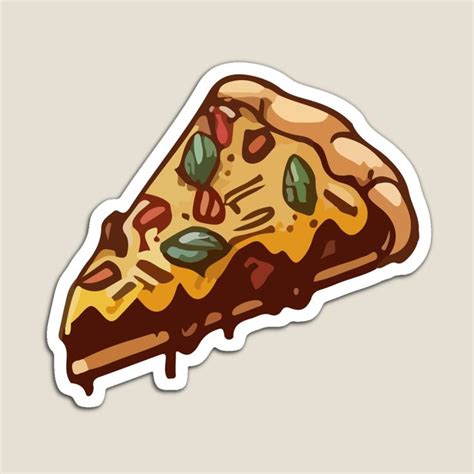 "Slice of pizza emoji illustration." Magnet for Sale by Turkan Rahimli ...