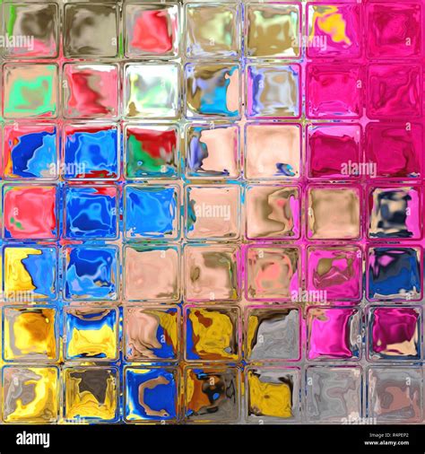 Colorful Glass Blocks Stock Photo Alamy