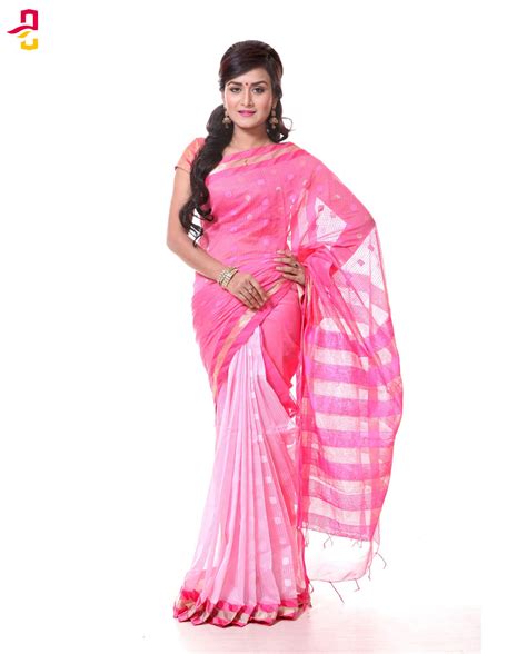 Mercerized Muslin Silk Tangail Saree By