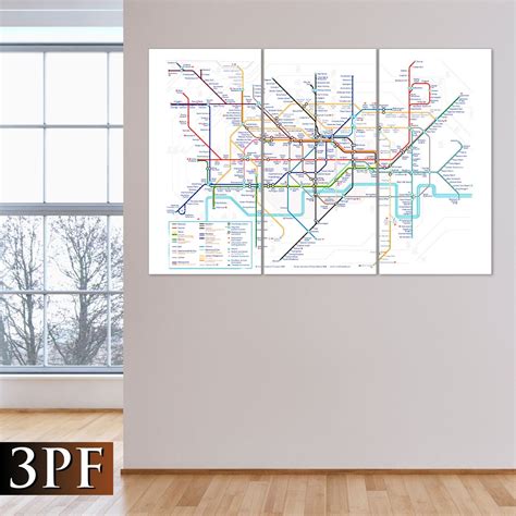 London Tube Map canvas Tube Map wall art Subway wall decor | Etsy