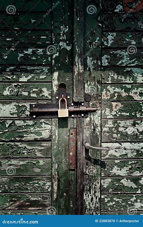 Old Factory Entrance With Green Doors Stock Photo Image 22883870