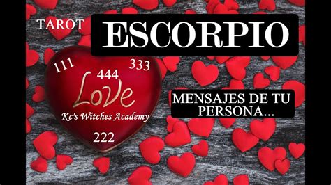 Escorpio ♏🥰💌😍 Mensajes De Tu Persona Tarot Horoscopo Escorpio Scorpio Youtube