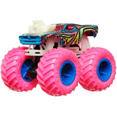 Masinuta Hot Wheels Monster Truck Glow In The Dark Rodger Dodger