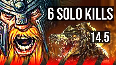 OLAF Vs RENEKTON TOP 6 Solo Kills 300 Games KR Master 14 5