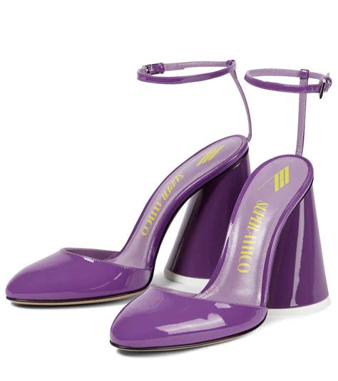 Luz Patent Leather Slingback Pumps In Purple The Attico Mytheresa