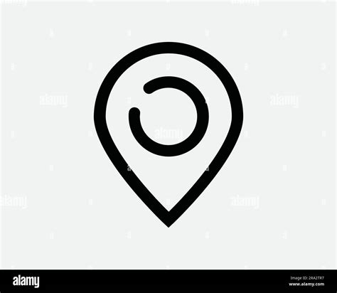 Location Pin Line Icon Gps Navigation Position Point Pointer Map