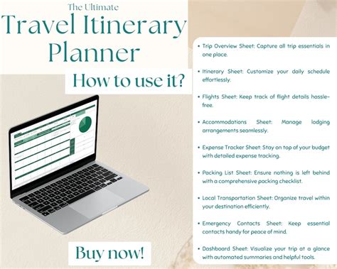 Travel Itinerary Template Google Sheets Travel Planner Trip Itinerary