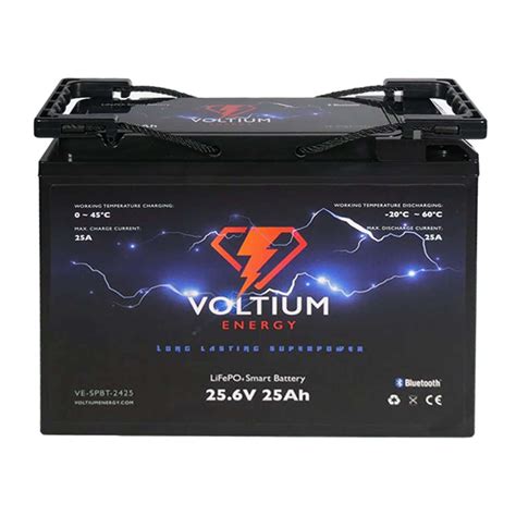 Voltium Energy Lifepo4 Smart Battery 25 6v 25ah Raptor Boats