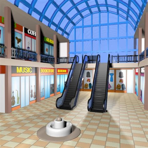 cartoon shopping mall  model