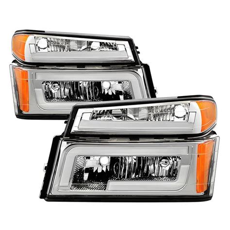 Spyder HD JH CCOL04 LB C Chrome LED Light Tube Euro Headlights