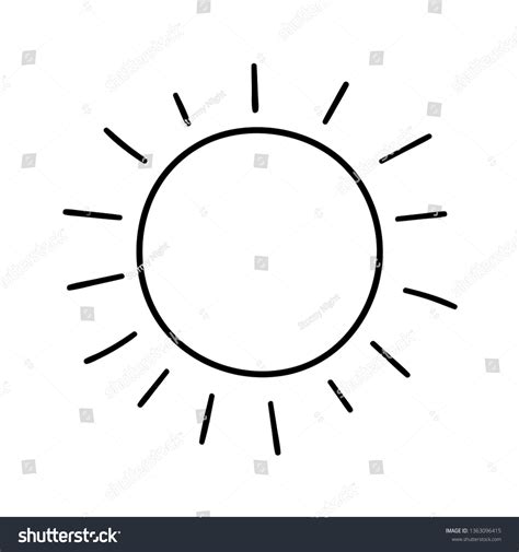 Sun Outline Drawing