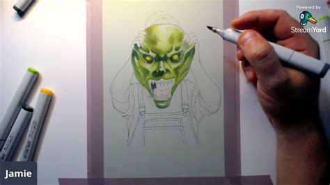 Draw Along With Copics Goosebumps The Haunted Mask Youtube