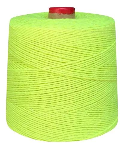 Linha De Croch Colorida Eco Brasil Fios Kg Barbante Cor Verde Neon