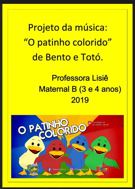 Plano De Aula Patinho Colorido Educação Infantil FDPLEARN