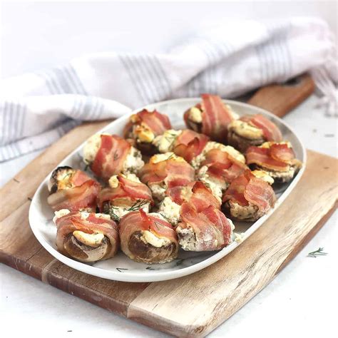 Bacon Wrapped Stuffed Mushrooms - Slow The Cook Down