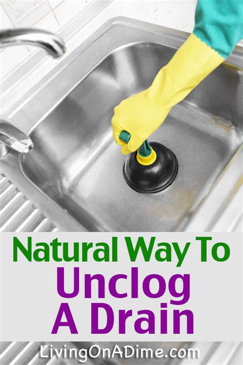 Natural Way To Unclog A Drain How To Clear A Drain Living On A Dime