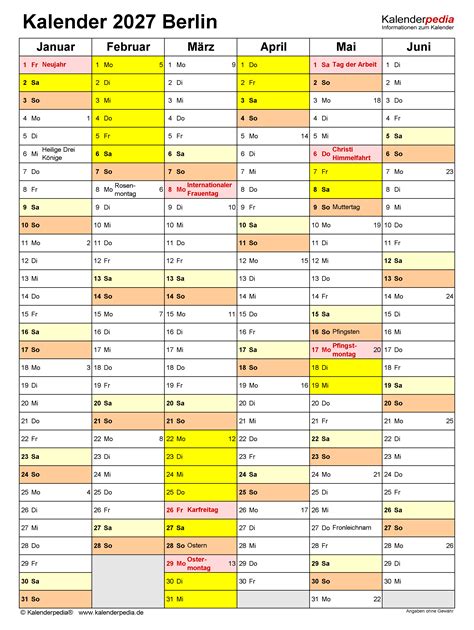 Kalender Berlin Ferien Feiertage Pdf Vorlagen