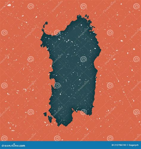 Sardinia Vintage Map Stock Vector Illustration Of Handmade 212786745