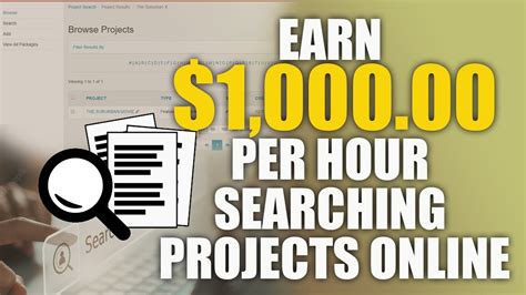 Earn Per Hour By Searching Projects Online Legitimate Way To