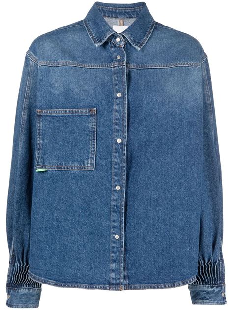 Haikure Long Sleeve Denim Shirt Farfetch