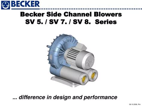 PPT Becker Side Channel Blowers SV 5 SV 7 SV 8 Series