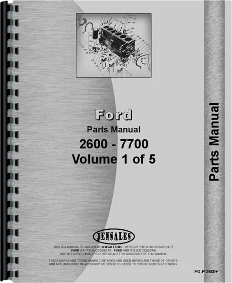 Ford 6600 Tractor Parts Manual