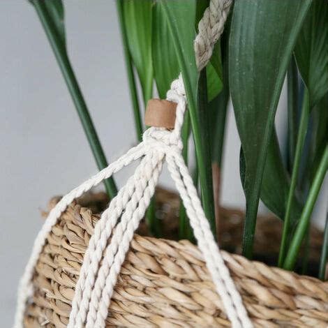 Porte Plantes Cache Pot Macrame Suspension Pour Plantes En Macram