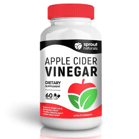 Extra Strength Apple Cider Vinegar Supplement 1300mg Natural Detox Weight Loss And