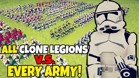 All Clone Trooper Legions Vs Every Tabs Army Totally Accurate Battle