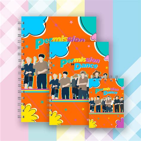 Bts Permission To Dance Caderno Bullet Journal Bloco De Notas Shopee