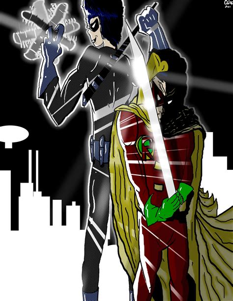 NightWing and Robin by gfgabrielf on DeviantArt