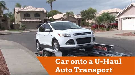 How To Load A Car Onto A U Haul Auto Transport Youtube