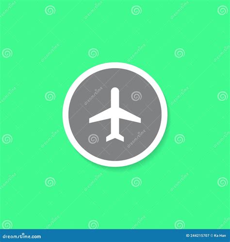 Vector De Icono Del Modo Avión De Vuelo En Estilo Plano Ilustración del