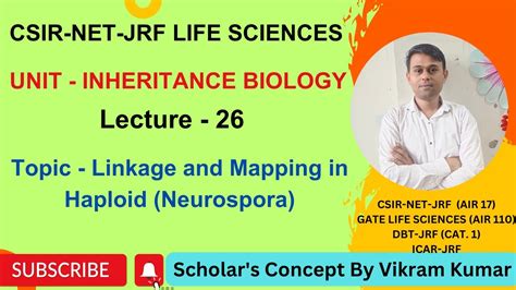 Lecture 26 Linkage And Mapping In Haploid Neurospora Inheritance