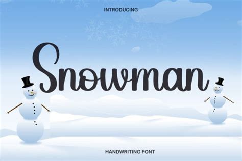 Snowman Font By Asmunin78 Creative Fabrica