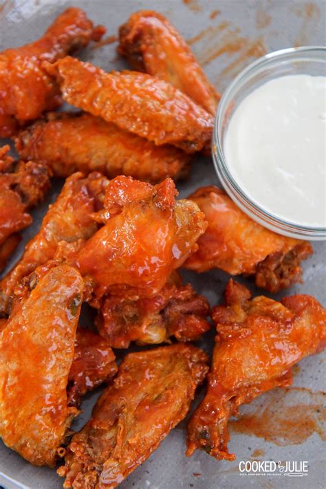 Crispy Baked Buffalo Wings - Cooked by Julie