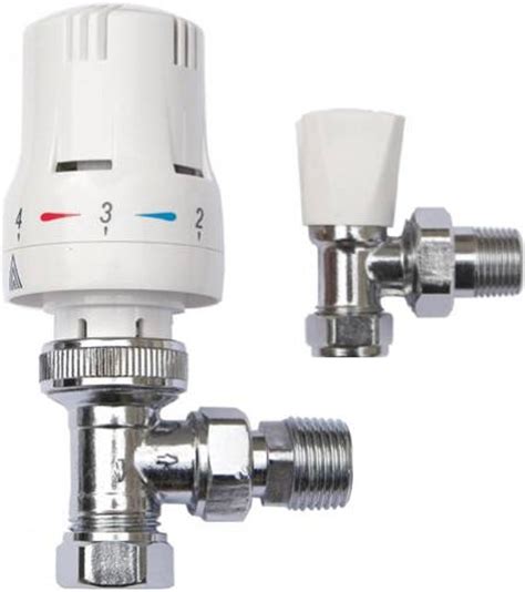 Thermostatic Radiator Valve And Lockshield Radiator Valve 15mm Whi And Chr Trv Kartellevolve