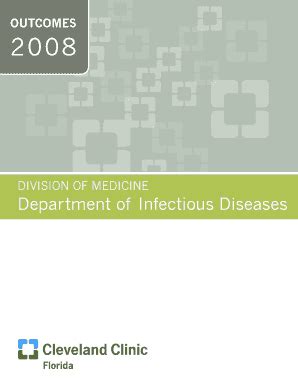 Fillable Online My Clevelandclinic Department Of Infectious Diseases