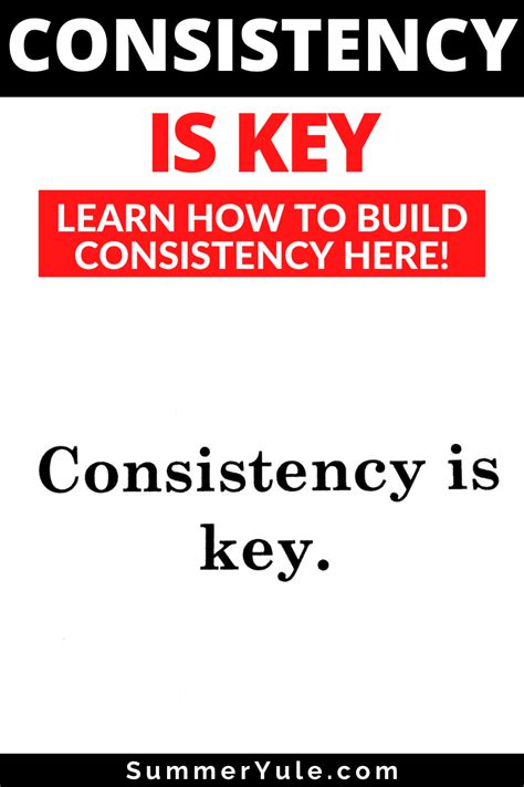 Consistency is the Key to Success (Importance of Consistency)