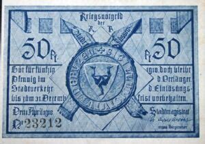 Banknote 50 Pfennig German Notgeld Füssen Gra F38 1a Tie 2085 05 01 1