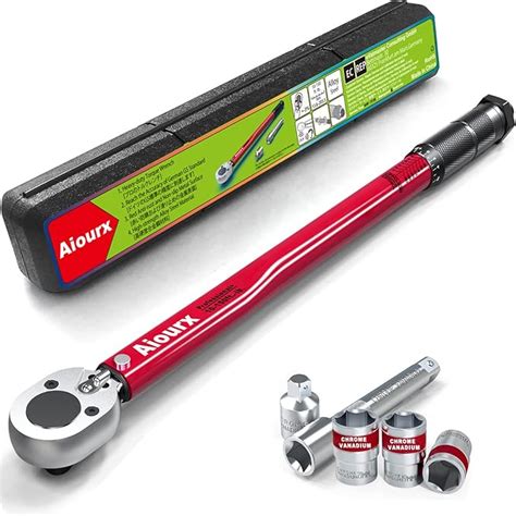 Aiourx 1 2 Inch Drive Click Torque Wrench Set 10 150 Ft Lb 13 6 203