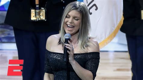 Fergie Sings The National Anthem At The Nba All Star Game Espn Youtube