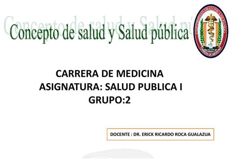 Concepto Salud y Salud Pública Guido Walter Vargas Apaza uDocz