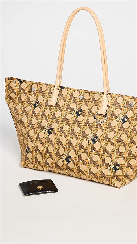 Tory Burch Canvas Basketweave Tote Shopbop