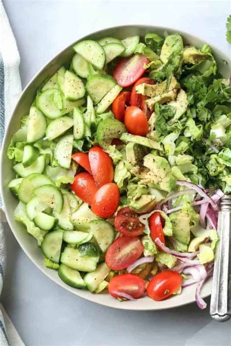 romaine tomato avocado salad video valentinas corner