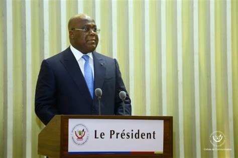 Le Pr Sident De La Rdc F Lix Tshisekedi Exhorte Les Membres Du