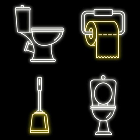 Premium Vector Restroom Toilet Icons Set Outline Set Of Restroom