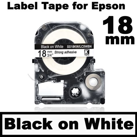 Black On White As Kw La Wbn Mm Label Tape For Epson King Jim