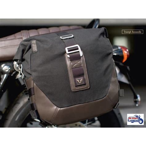 Canvas Saddlebag In Complete Kit For Triumph Bonneville